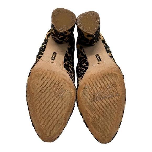 Louise et Cie Zirelle Leather Calf Hair Animal Print Cylinder Heel Booties 10/42 - Picture 12 of 15